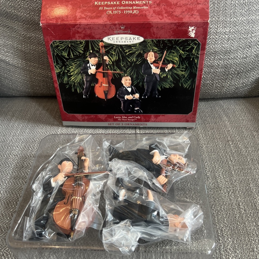 Hallmark Keepsake Ornament 1998 3 Three Stooges Ornament Music Instruments Band